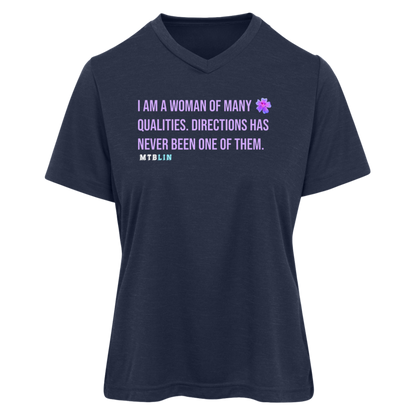 WOMAN OF MANY QUALITIES ATHLETIC TEE