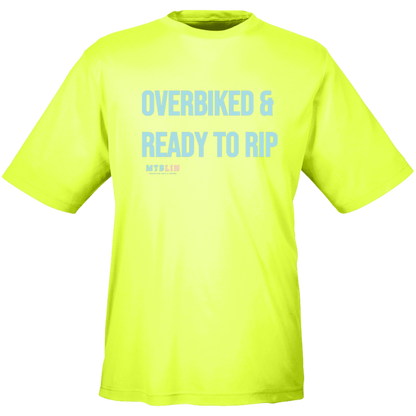 OVERBIKED & READY TO RIP MEN'S ATHLETIC  TEE