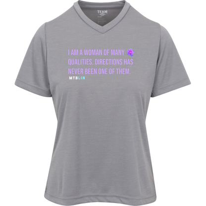 WOMAN OF MANY QUALITIES ATHLETIC TEE