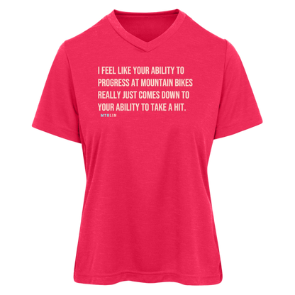 ABILITY TO TAKE A HIT WOMEN'S ATHLETIC TEE