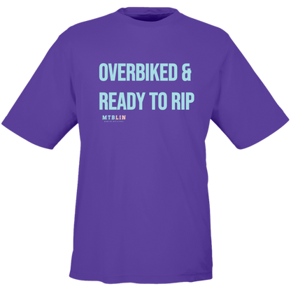 OVERBIKED & READY TO RIP MEN'S ATHLETIC  TEE