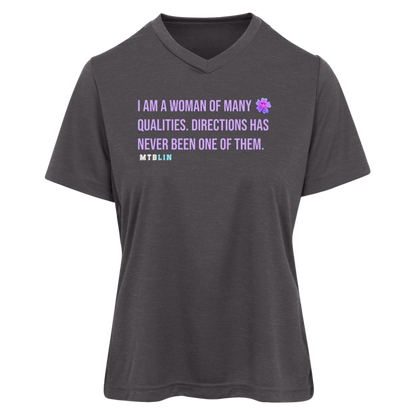 WOMAN OF MANY QUALITIES ATHLETIC TEE