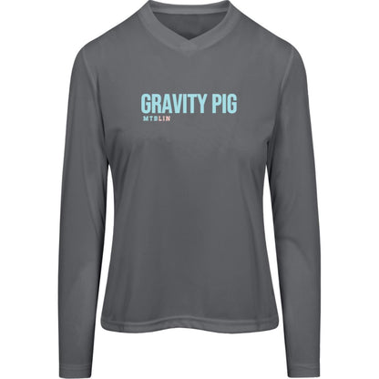 GRAVITY PIG WOMEN'S LONGSLEEVE ATHLETIC TEE