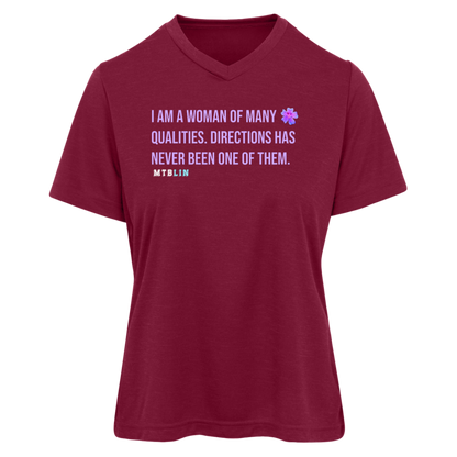 WOMAN OF MANY QUALITIES ATHLETIC TEE