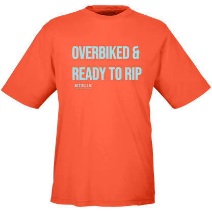 OVERBIKED & READY TO RIP MEN'S ATHLETIC  TEE